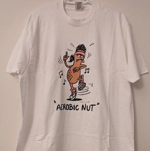 Vintage Fruit of the Loom Nuts-To-You Aerobic Nut T-Shirt Size XL